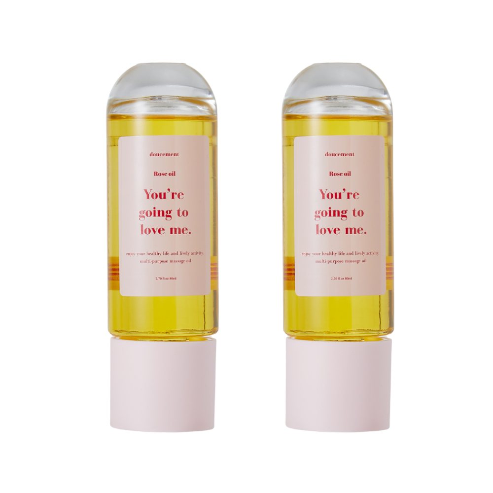 두쓰멍 유기농 73% 로즈 바디 마사지 오일 오가닉 피부보습 80ml, 2개 - 상품 이미지