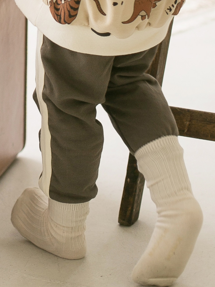 롱밴드팬츠 남아 여아 아동 테잎 데일리룩 등하원룩 남매룩 쌍둥이룩 조거 바지 - 상세 이미지 3