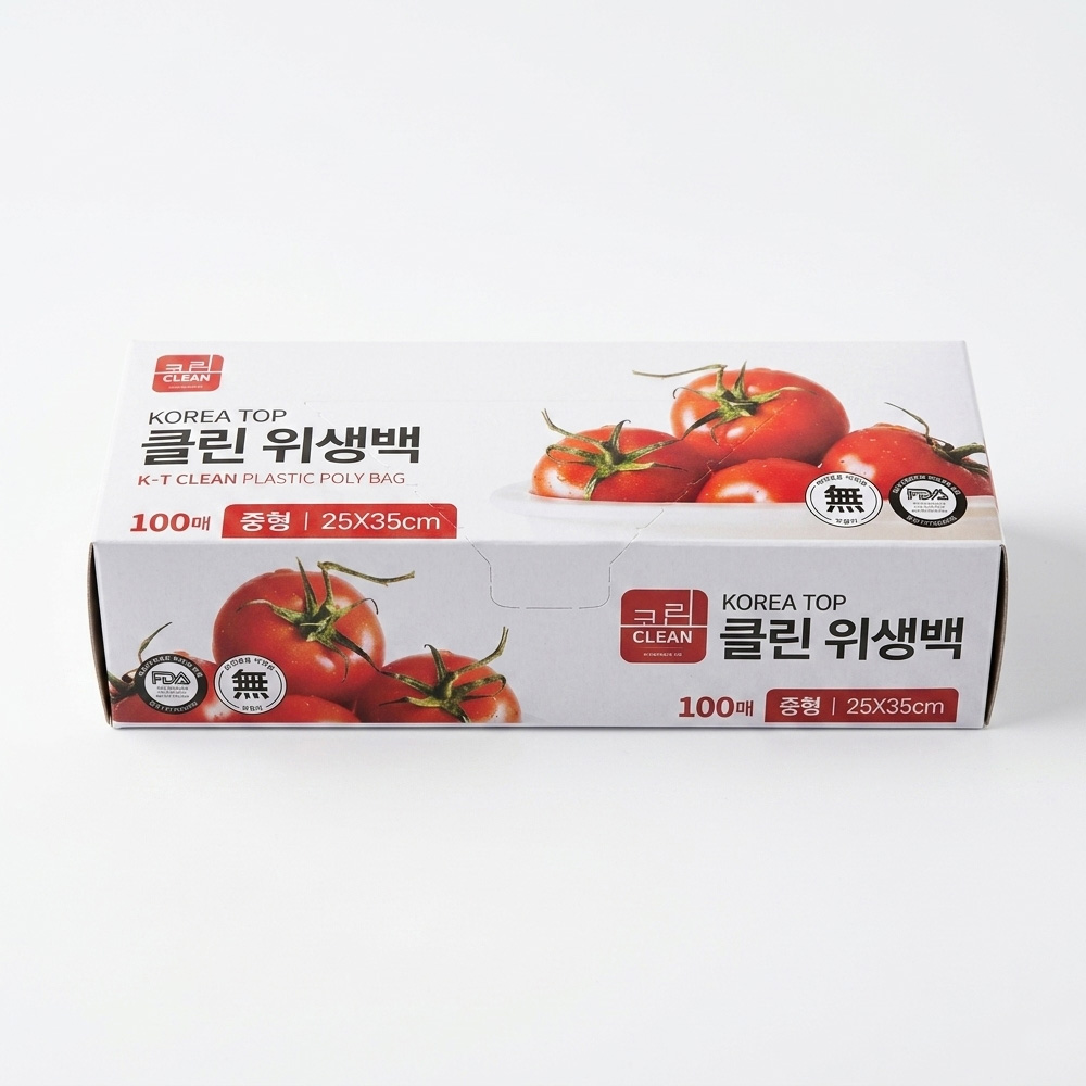 클린 위생백 일회용 비닐봉투 25x35cm, 100매, 5개 - 상세 이미지 2