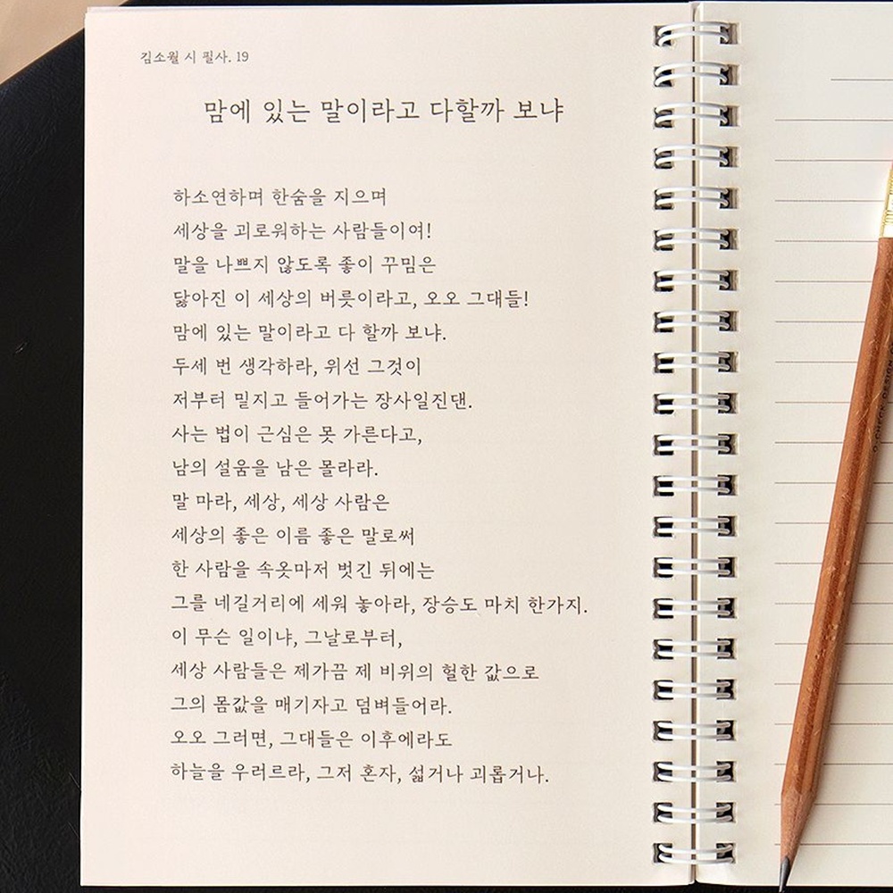 김소월 필사 노트 필사하기 좋은 시 - 상세 이미지 4