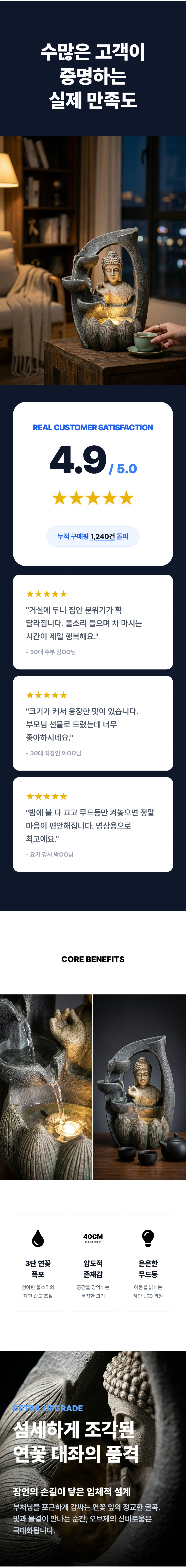 미니분수대 가정용 실내 부처님 불상 불교선물 판매처 상세 정보 이미지 3