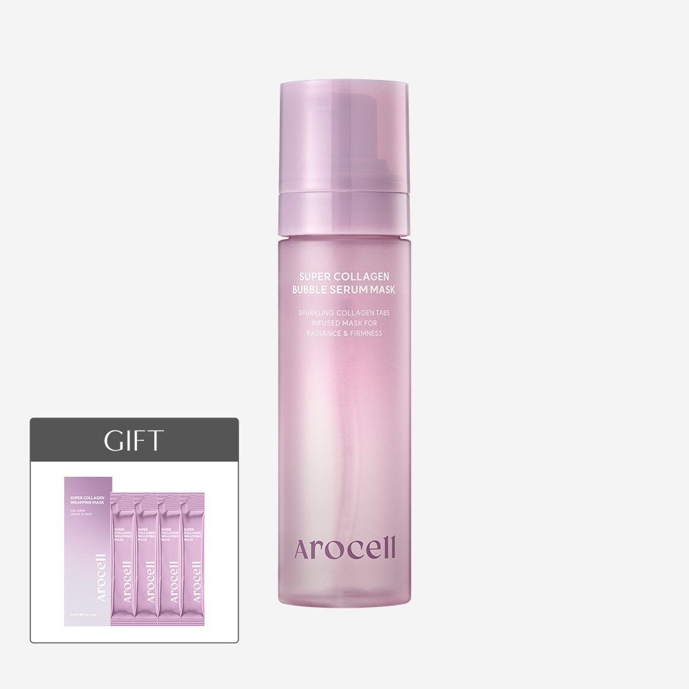 [10% 추가적립] 아로셀 슈퍼 콜라겐 버블팩 90g + [증정] 콜라겐 랩핑 마스크 4매입 제품 이미지