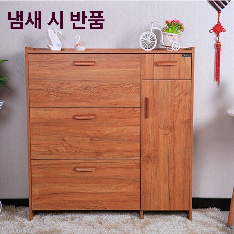 신발정리대 좁은현관 신발장 슬림 트리플 조립식 폴딩 조립 너비 공간 - 상세 이미지 3