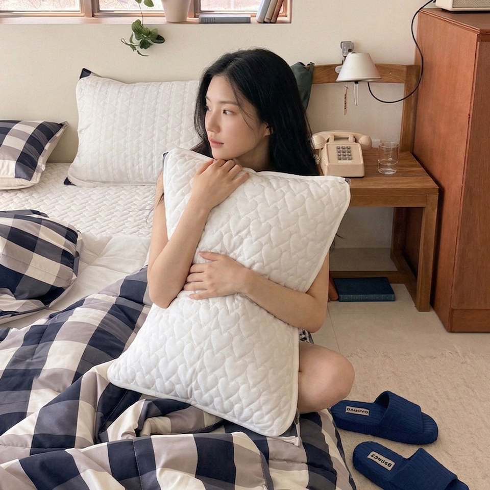 mnl 하트-아이스 냉감베개시트 - 상품 이미지