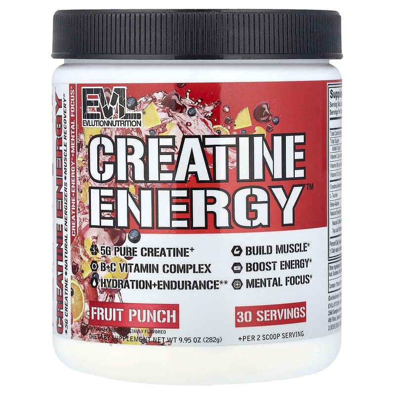 이보루션뉴트리션 Creatine Energy 과일 펀치 282g, 3개 - 상세 이미지 2