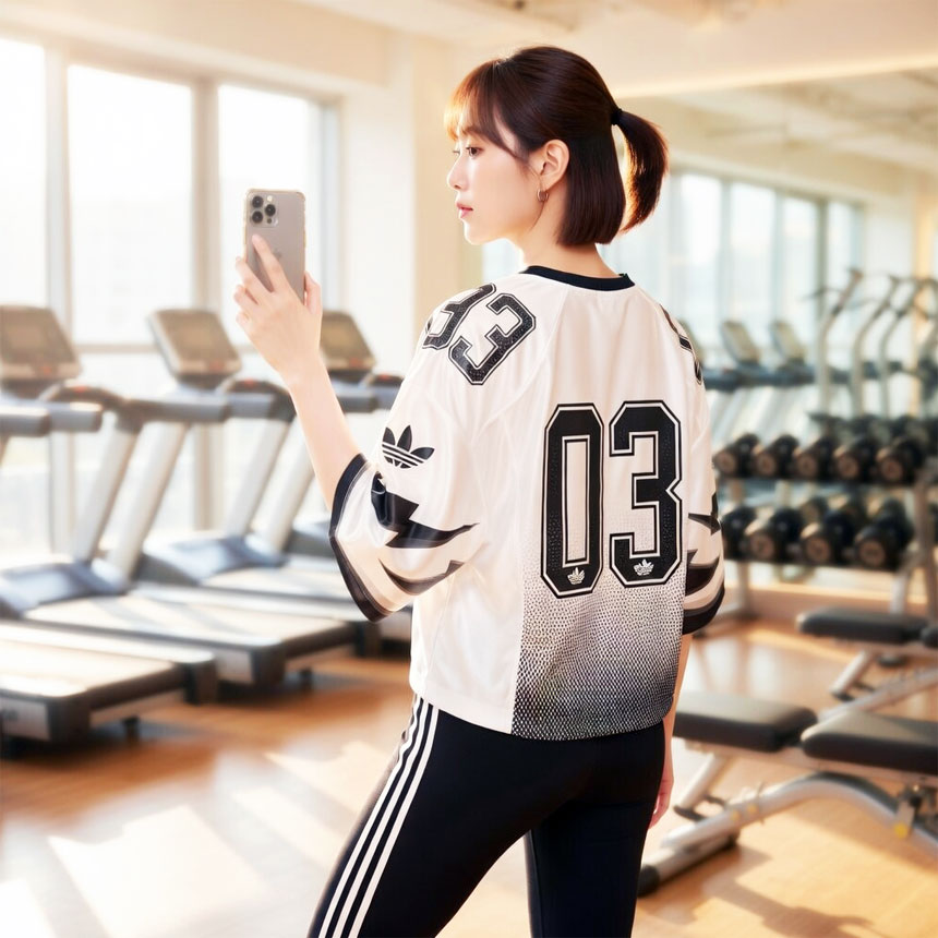 아디다스 여자 반팔 저지 오리지널스 아딜레니움 풋볼 그래픽 티셔츠 JX9216(화이트), L - 상세 이미지 3