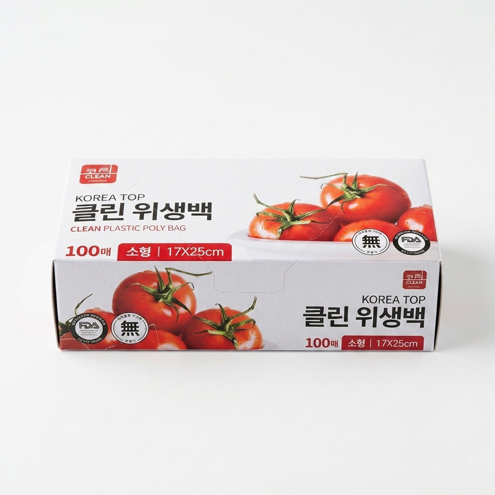 클린 위생백 일회용 비닐봉투 17x25cm, 100매, 5개 - 상세 이미지 2