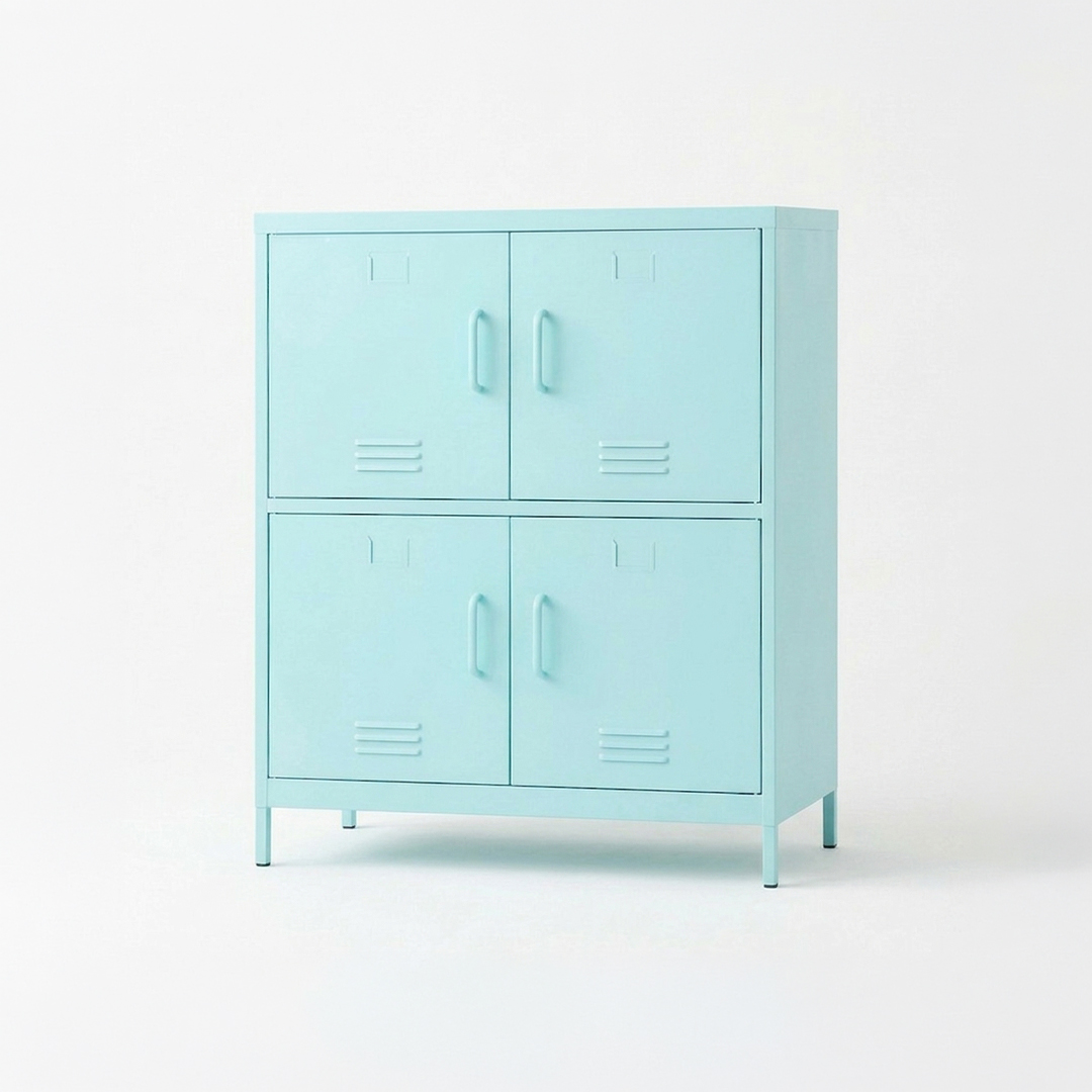 MKB 캐비넷 4문 수납장 9131110 913x455x1110mm, 2단, 민트 3382.4236 - 상세 이미지 2