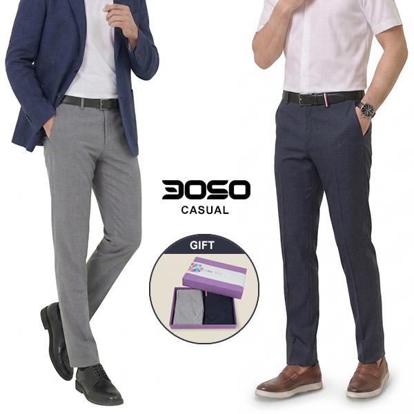 선물세트 비즈니스캐주얼 1+1 남성 봄/여름 정장바지 - 상품 이미지