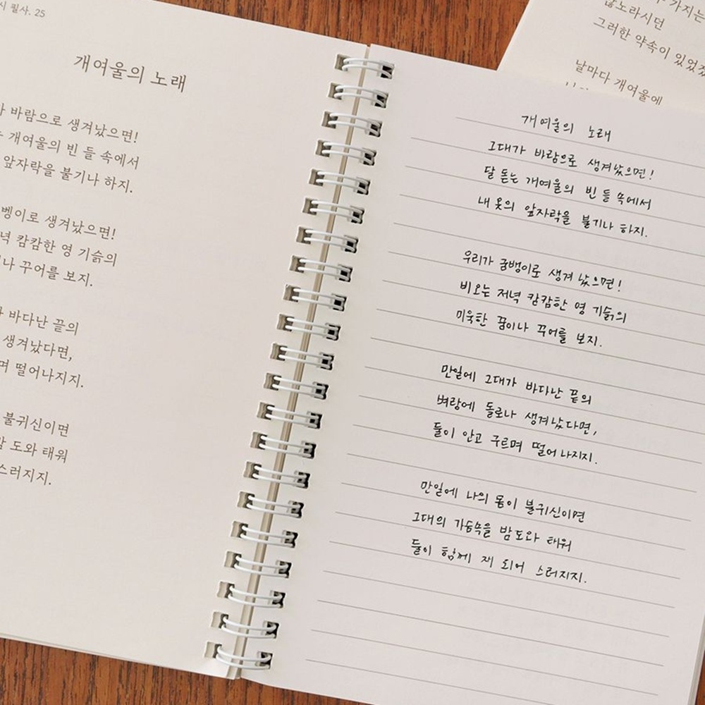 김소월 필사 노트 필사하기 좋은 시 이미지 6