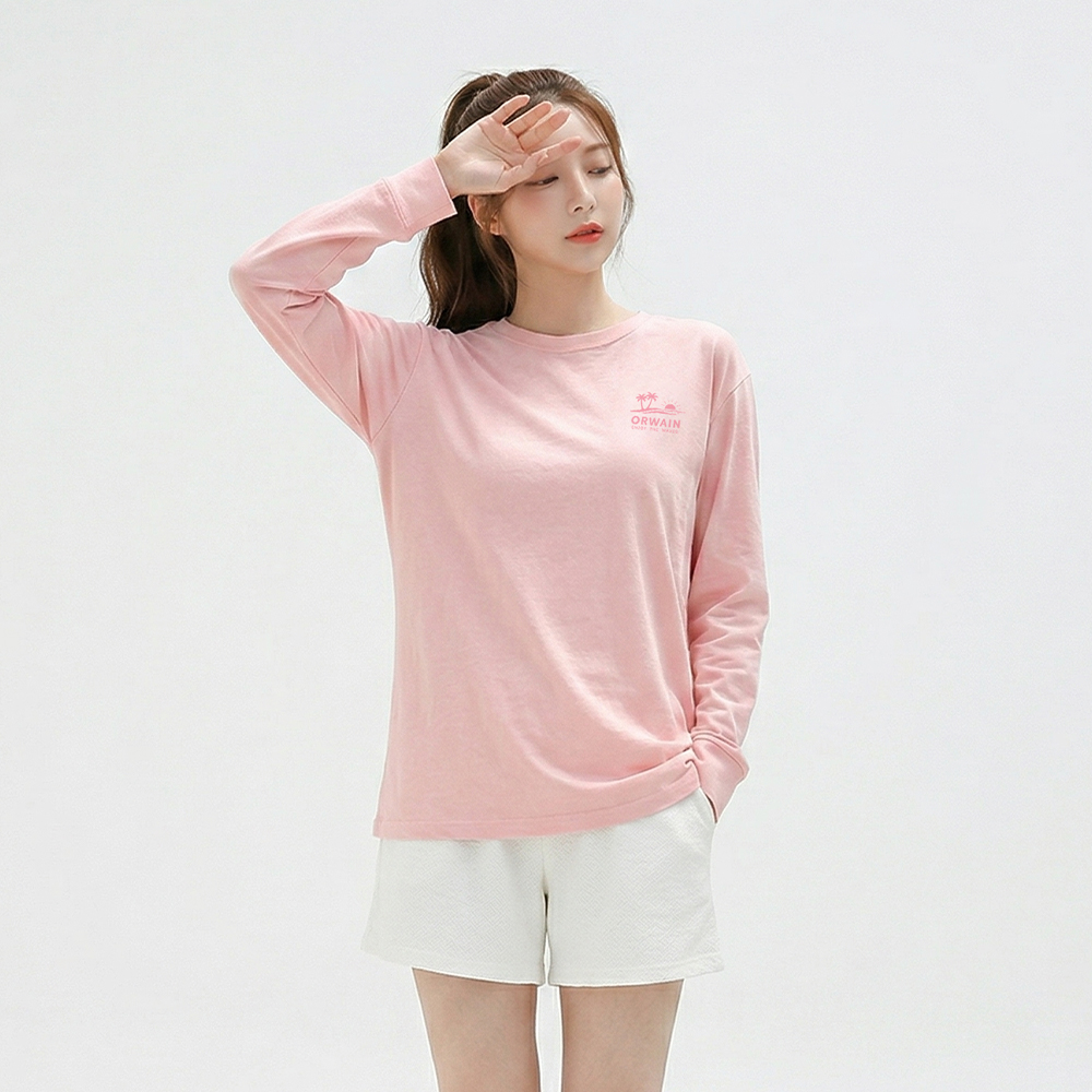 오르웨인 남자 여성 래쉬가드 세트 커플 수영복 루즈핏 빅사이즈 긴팔 썸머팝 이미지 7