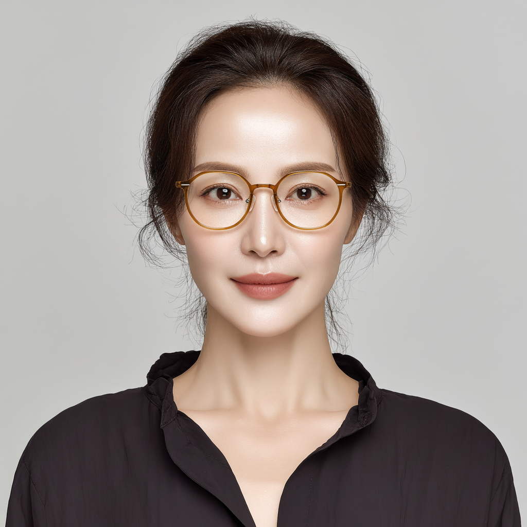 연예인 안경 도수없는 안경 초탄성 가벼운 안경테 국산 안경테 다각형 안경테 - 상세 이미지 4