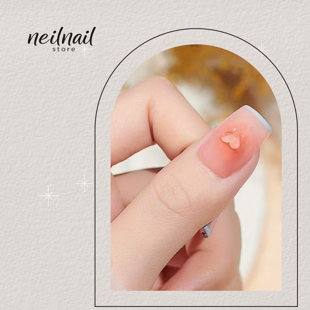 투명 글라스 하트 네일파츠 20pcs 이미지 3