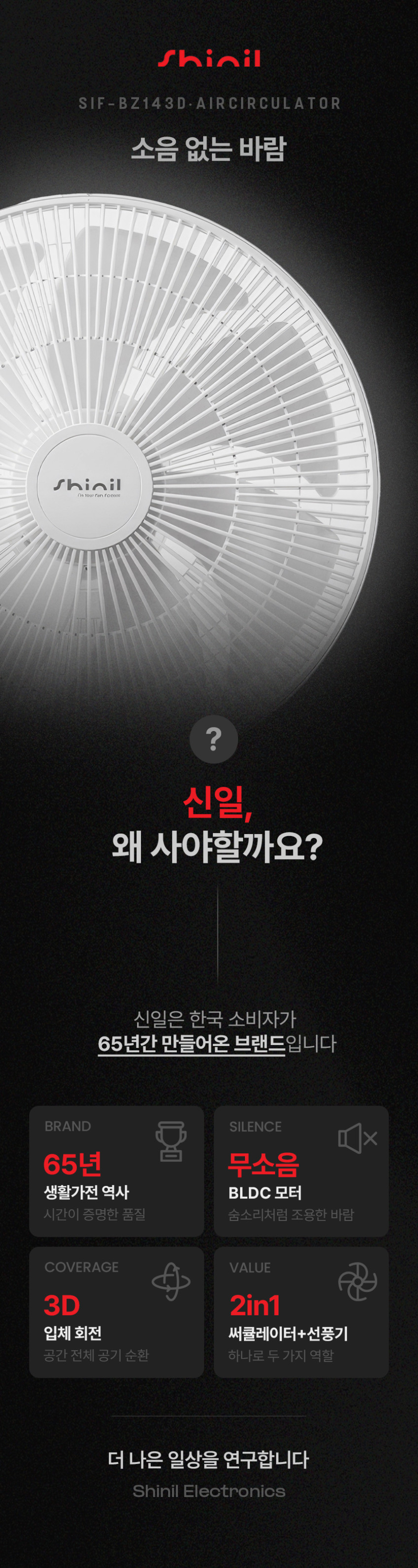 26년형 신일 선풍기 무소음 써큘레이터 저소음 가정용 거실 초절전 BLDC 판매처 상세 정보 이미지 3