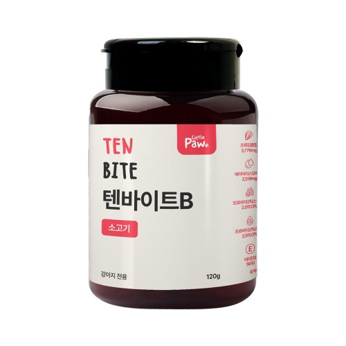 유통기한임박18900원/6000원할인 [리틀포우] 텐바이트BP (유통26.11.25)18900원 쇠고기, 120g, 1개 - 상품 이미지