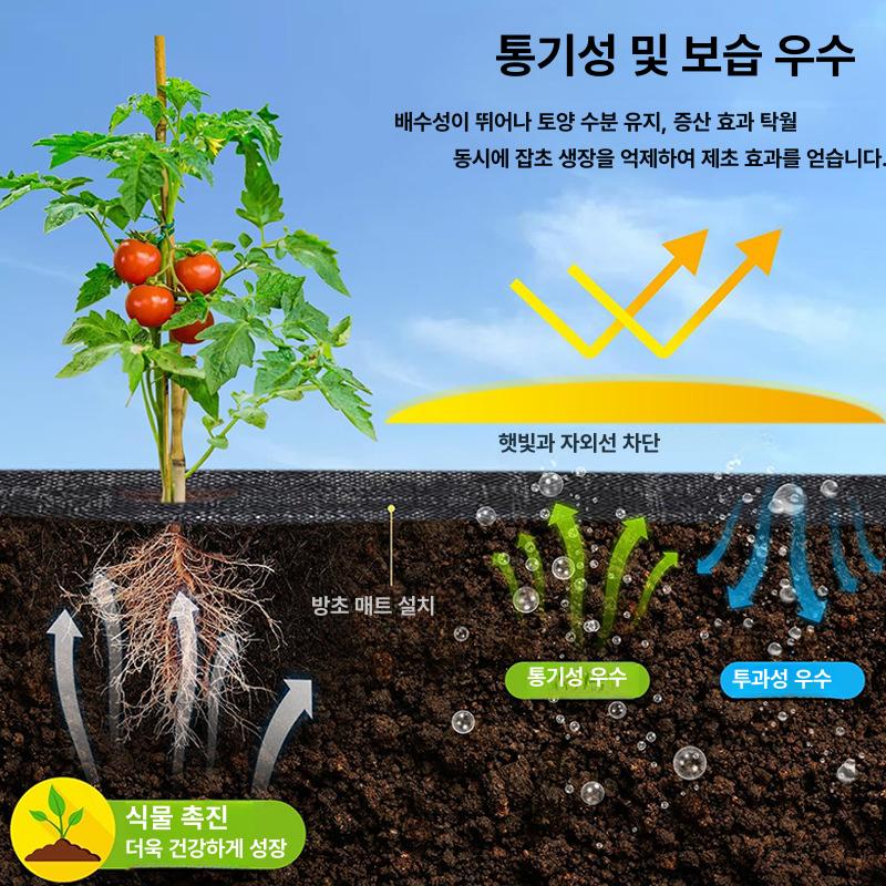 방초용 농업용 블랙 잔디 덮개 대형 보호 천 0.6x200m - 상세 이미지 4