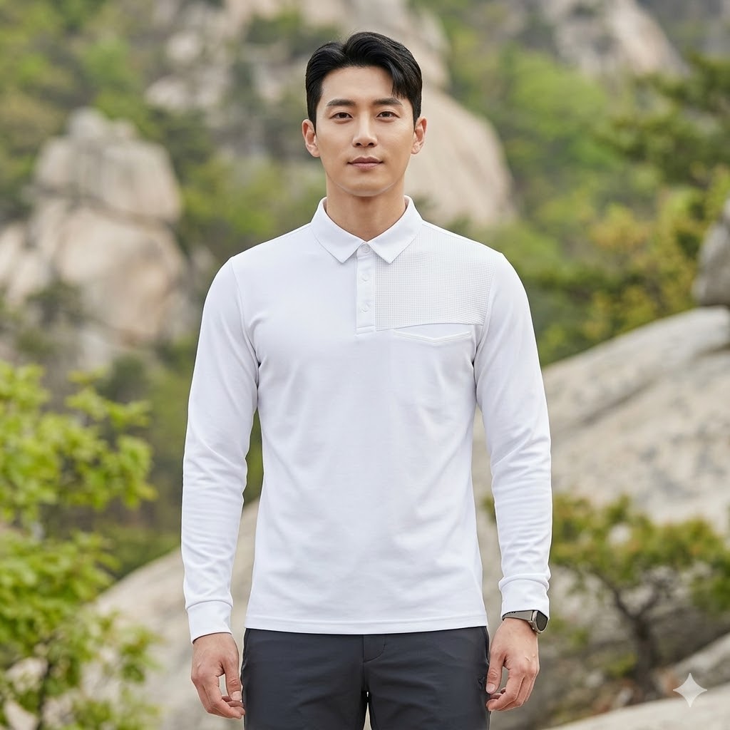 MILLET 밀레 남성 봄 아웃도어 스판 캐쥬얼 데일리룩 등산 카라티셔츠 - 상품 이미지