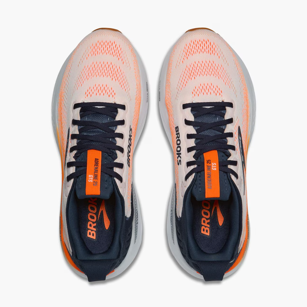 브룩스 Adrenaline GTS 25 남성 런닝화 운동화 White/Spellbound/Orange - 상세 이미지 3