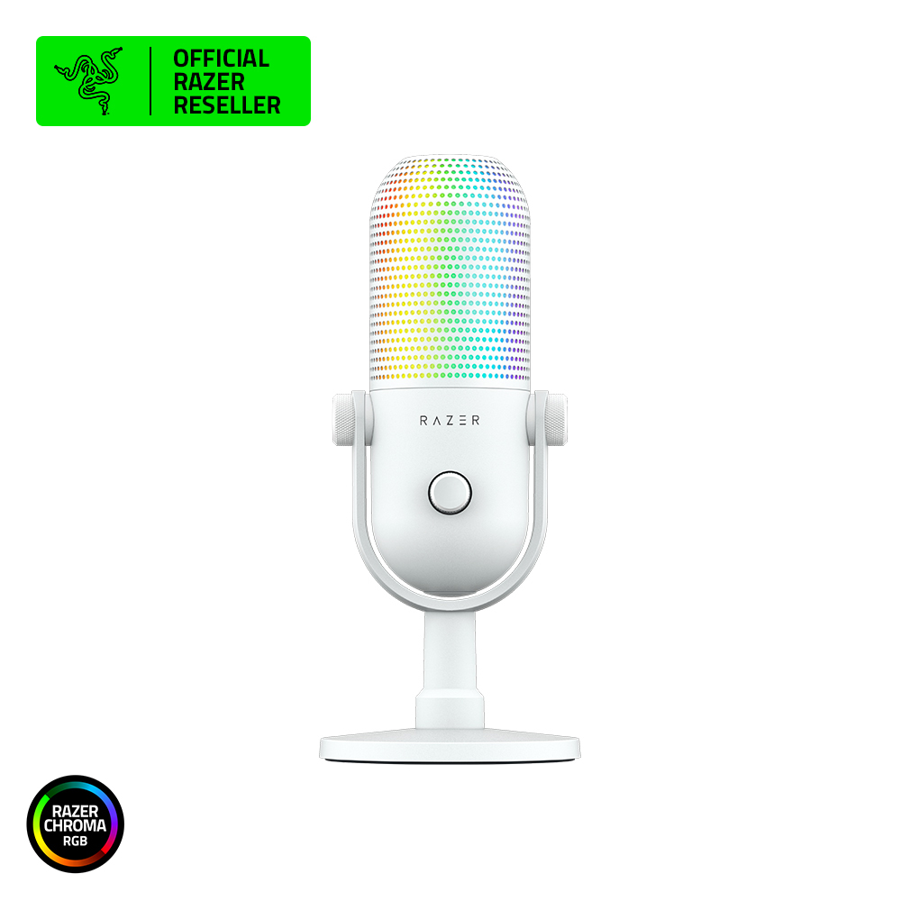레이저코리아 세이렌 V3 Chroma 32비트 콘덴서 USB 마이크 화이트 - 상품 이미지