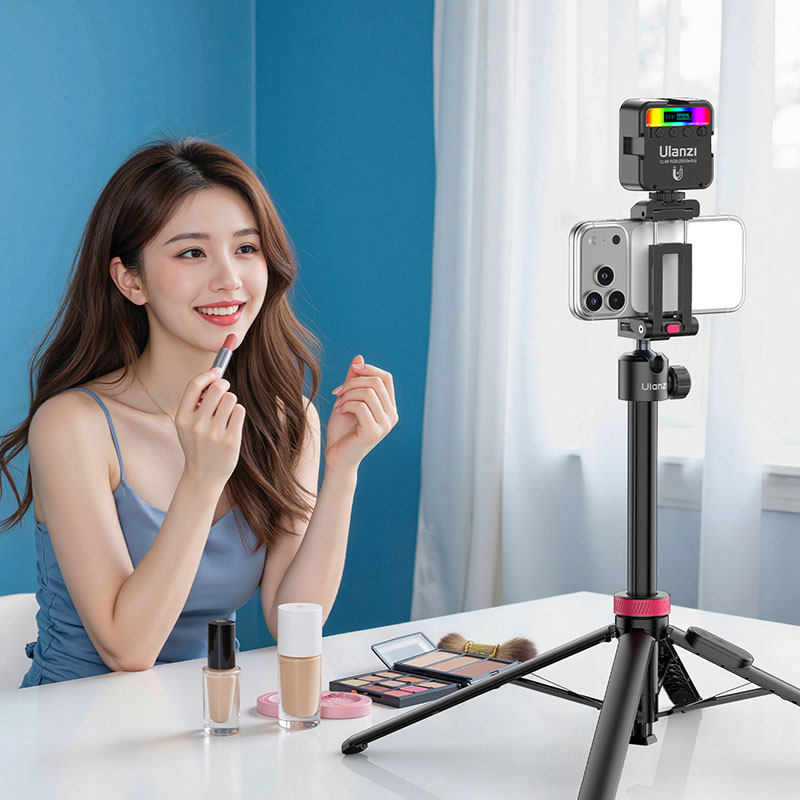 울란지 MT-44 PRO 카메라 스마트폰 6단 오토 팝업 블루투스 삼각대 셀카봉 블랙 이미지 7