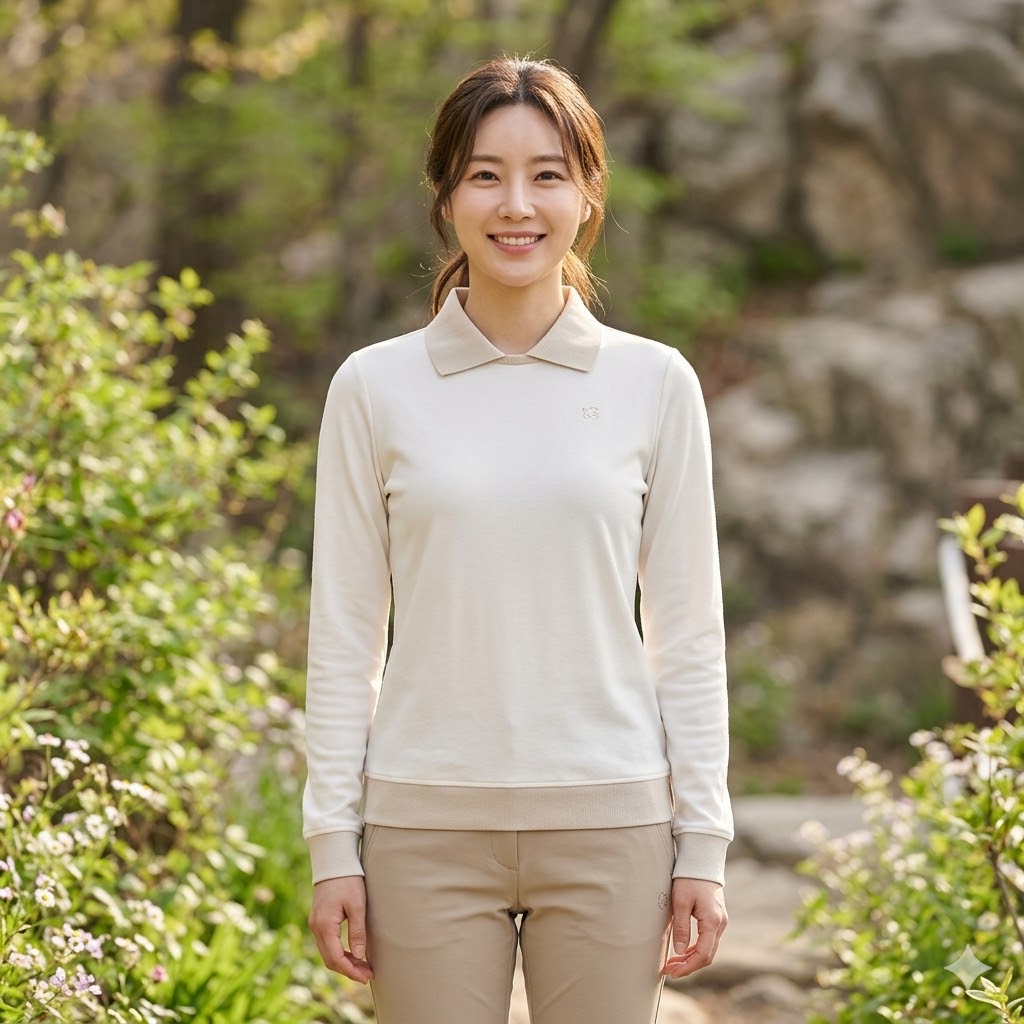 MILLET 밀레 여성 봄 아웃도어 캐쥬얼룩 라운드 카라 등산 긴팔티셔츠 - 상품 이미지