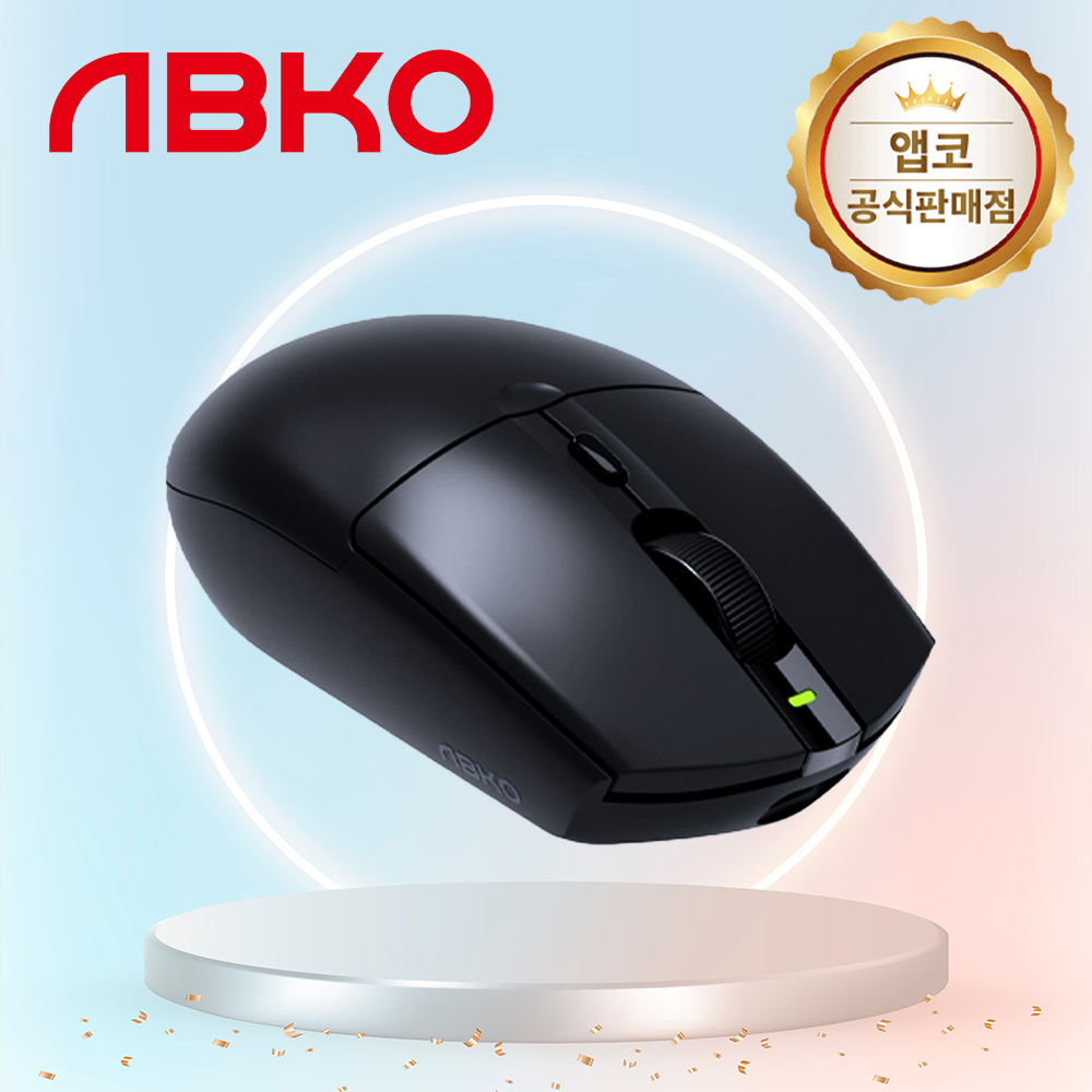 앱코 A102 프로 8K 무선 게이밍 마우스 블랙 - 상품 이미지