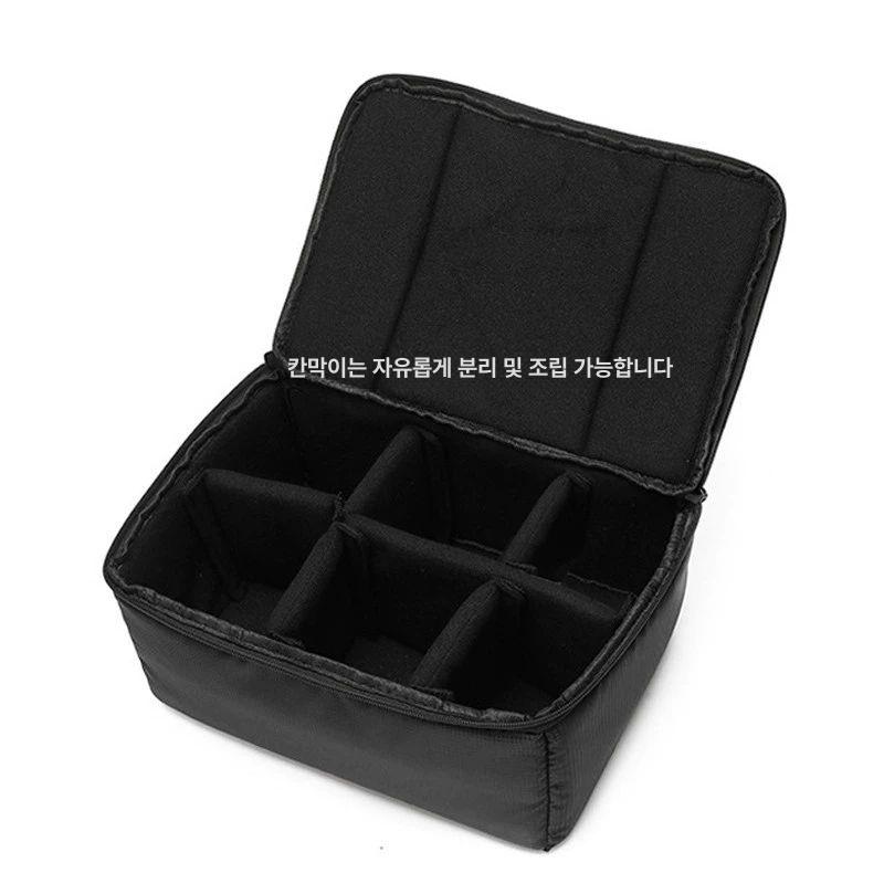케이스 여행용 가방 야외 보관함 휴대용 피크닉 샴페인잔 Y04 블랙 (길이 1개 4단 분리 칸 포함) - 상세 이미지 4