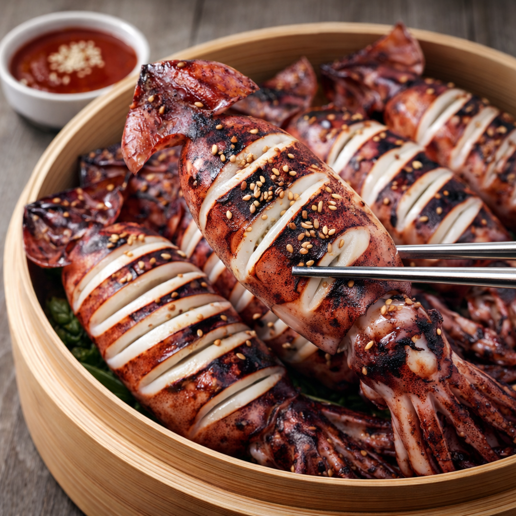 총알한치 오징어 총알(통) 찜 초코 한입 제철 생물 냉동 급냉 오징어 - 상품 이미지