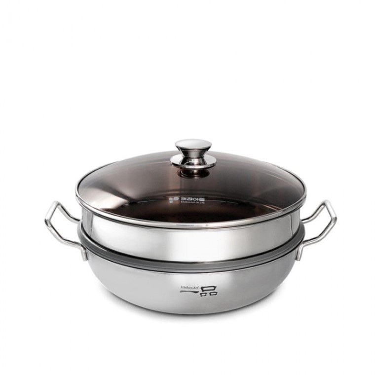 키친아트 일품 통3중 스테인레스 찜냄비 찜솥 28cm - 상품 이미지