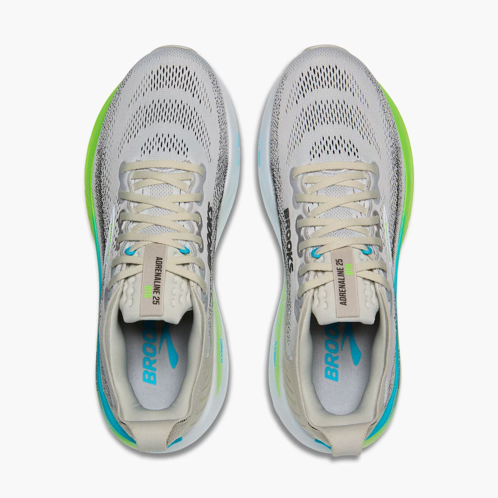 브룩스 Adrenaline GTS 25 남성 런닝화 운동화 Oyster/Green Gecko/Blue - 상세 이미지 3