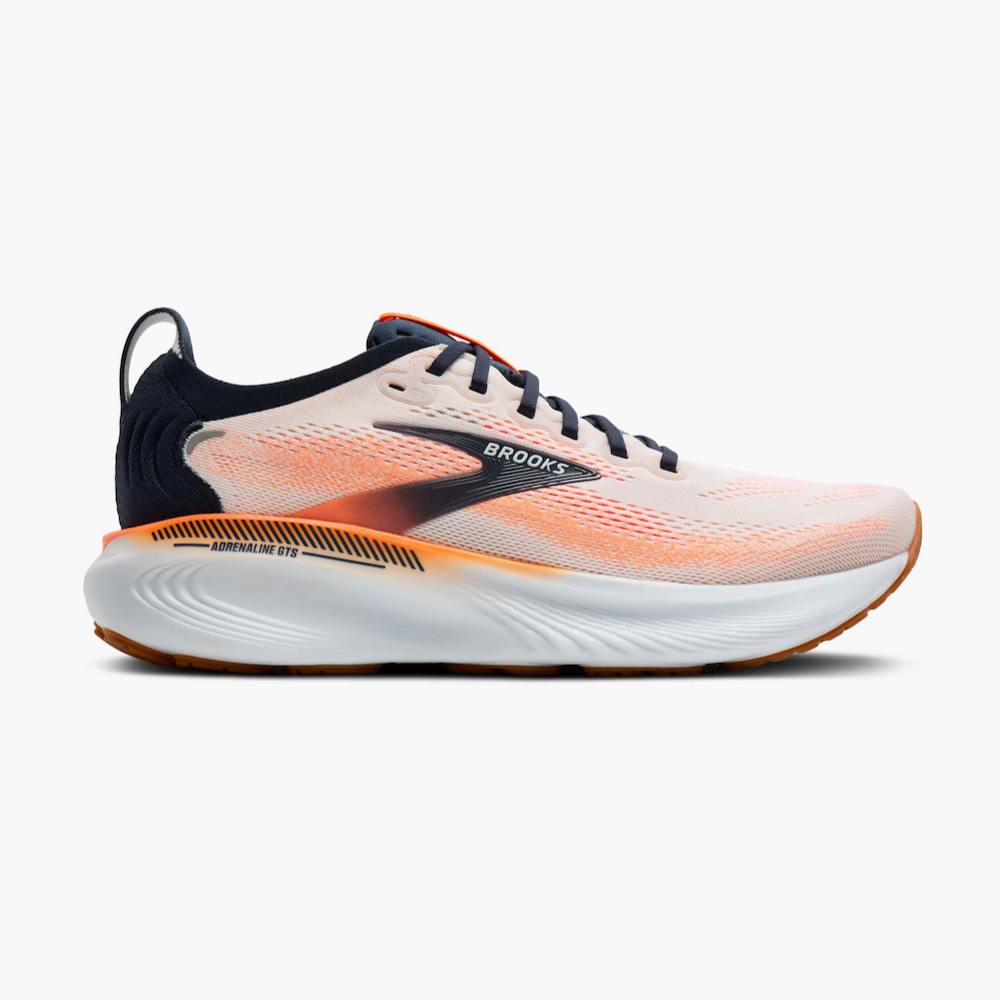 브룩스 Adrenaline GTS 25 남성 런닝화 운동화 White/Spellbound/Orange - 상품 이미지
