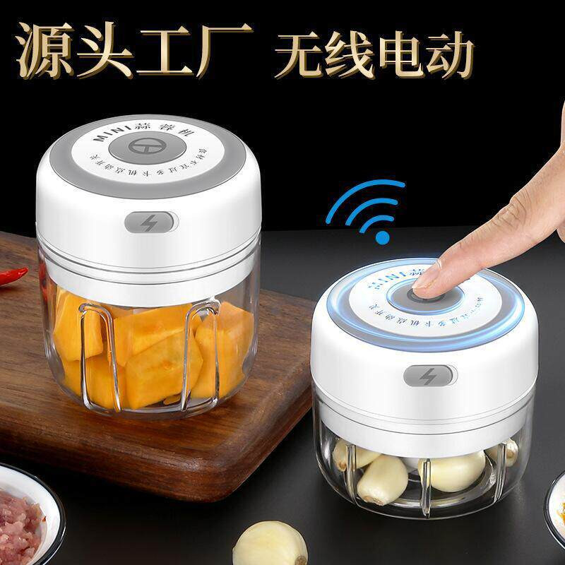 다지기 휴대용 전기 마늘 대파 미니 100/250ml 커트기 음식 커터 야채 채썰 빻는기계 - 상세 이미지 2