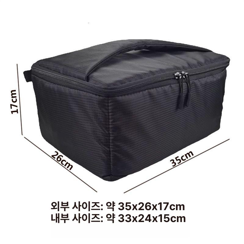 케이스 여행용 가방 야외 보관함 휴대용 피크닉 샴페인잔 Y04 블랙 (길이 1개 4단 분리 칸 포함) - 상세 이미지 2