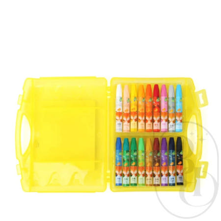 고천 크레파스 18색 옐로우 크레용18색 아동미술용품 수채크레용