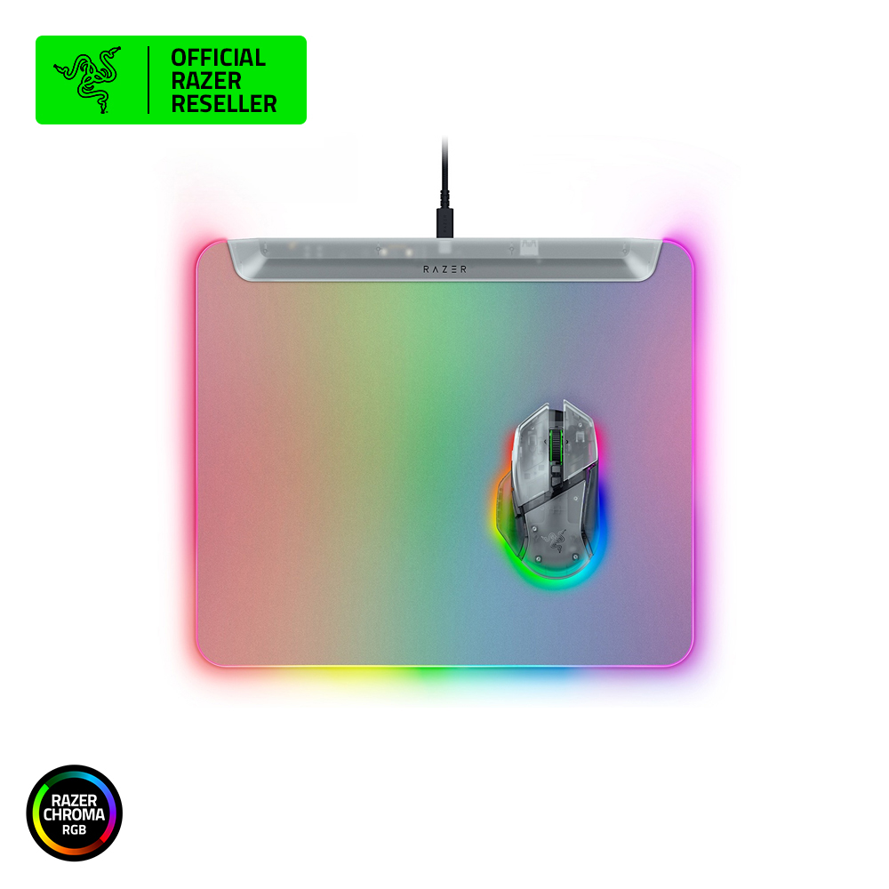 레이저코리아 파이어플라이 V2 Pro RGB 마우스패드 팬텀 화이트 에디션 - 상품 이미지