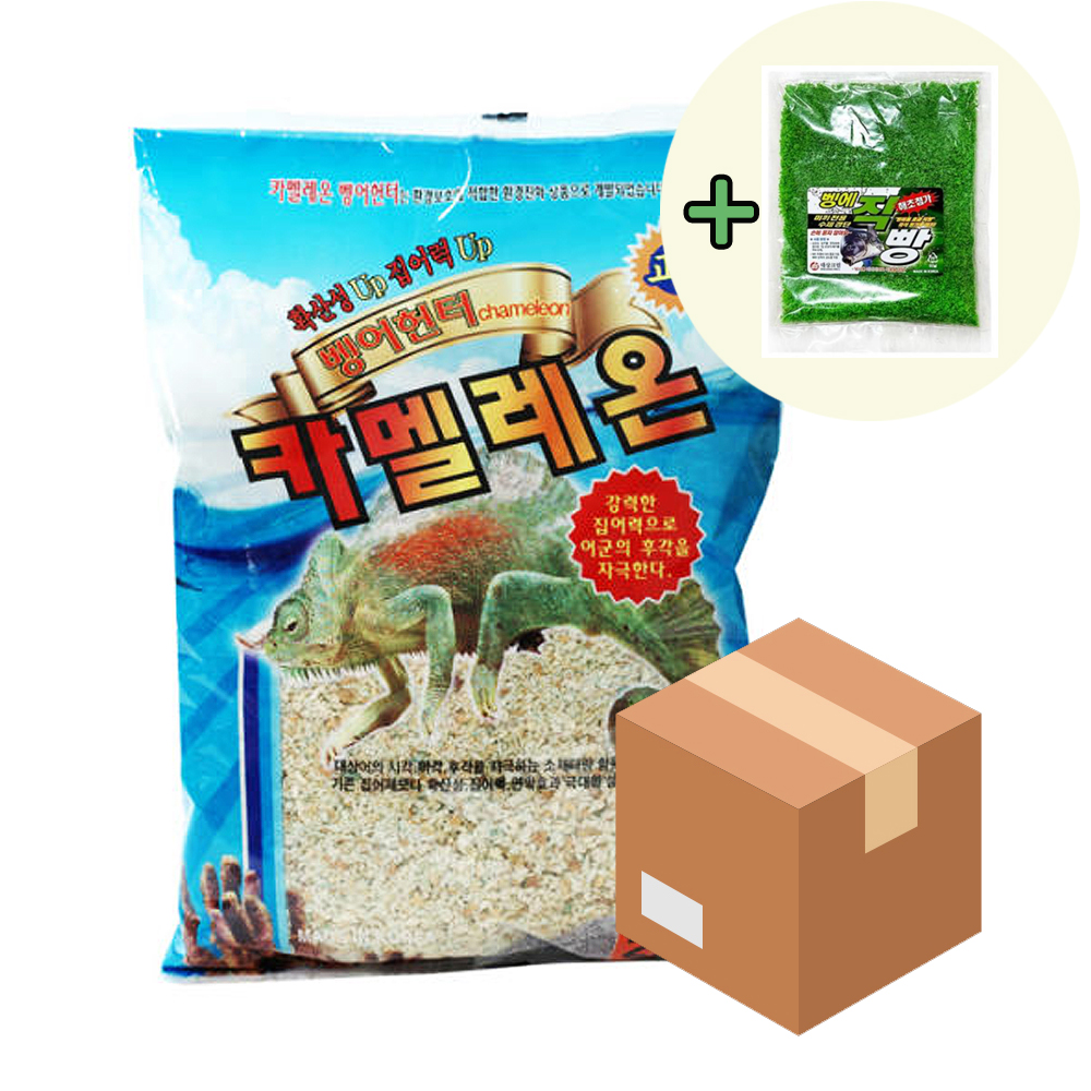 남도그린 벵에헌터 카멜레온 빵가루 1박스 12봉지 벵에돔미끼 집어제 파우더 낚시 - 상품 이미지