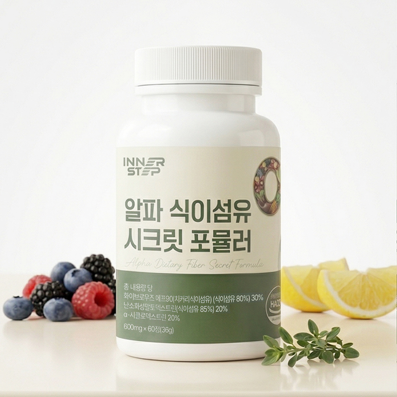 이너스텝 알파식이섬유 시크릿포뮬러 식이섬유영양제 알파CD 60정, 1개 - 상품 이미지
