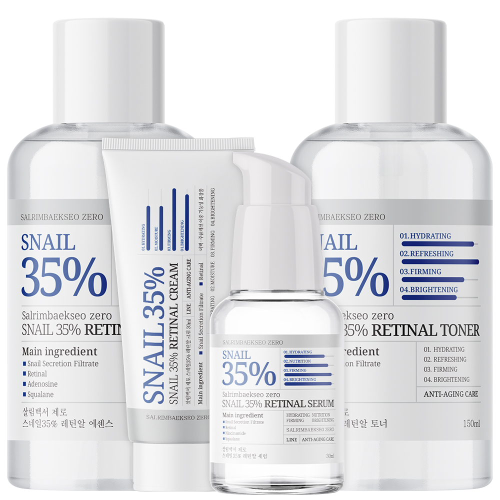 [주름개선 12.99%개선] 살림백서 제로 스네일 35% 레티날 주름개선 스킨케어세트 레티놀 리프팅 - 상세 이미지 3