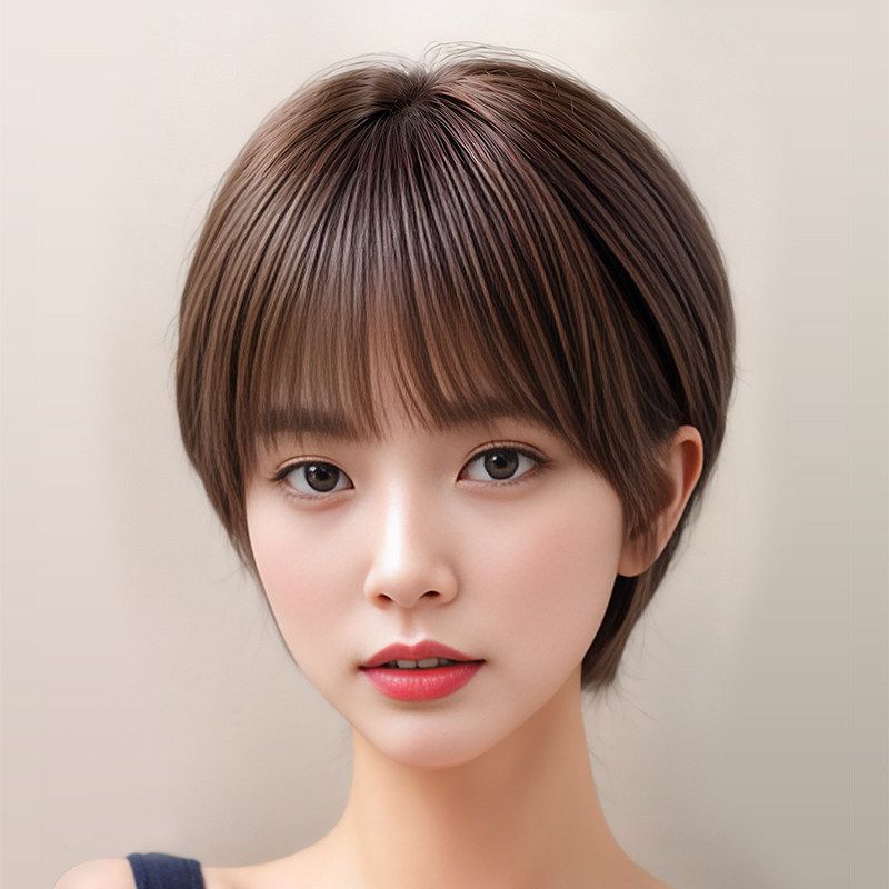 숏컷가발 머리 티안나는 짧은 컷트 자연스러운 가발 스타일 단발머리 커트 - 상세 이미지 3