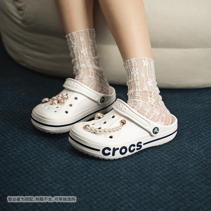 크록스 Clog 화이트 슬리퍼