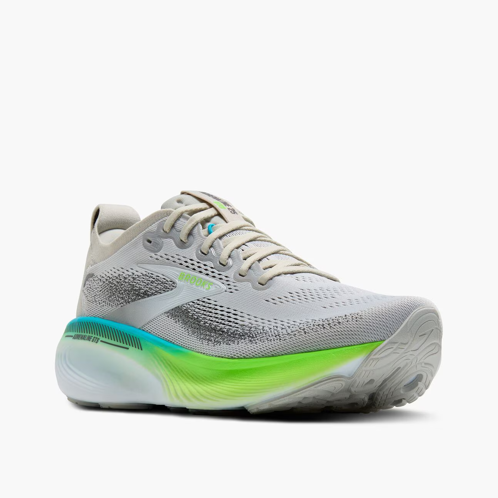 브룩스 Adrenaline GTS 25 남성 런닝화 운동화 Oyster/Green Gecko/Blue - 상세 이미지 2