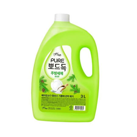 무자극피부 피죤)퓨어 뽀드득 주방세제 용기(솔잎향) 3L