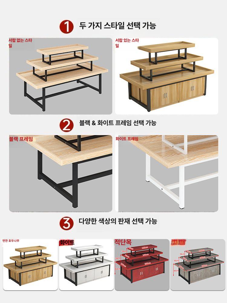 마트진열대 3단 중앙 사무실 과자진열장 상품진열 가게 문구 선반 인테리어 대형 펜트리 이미지 6