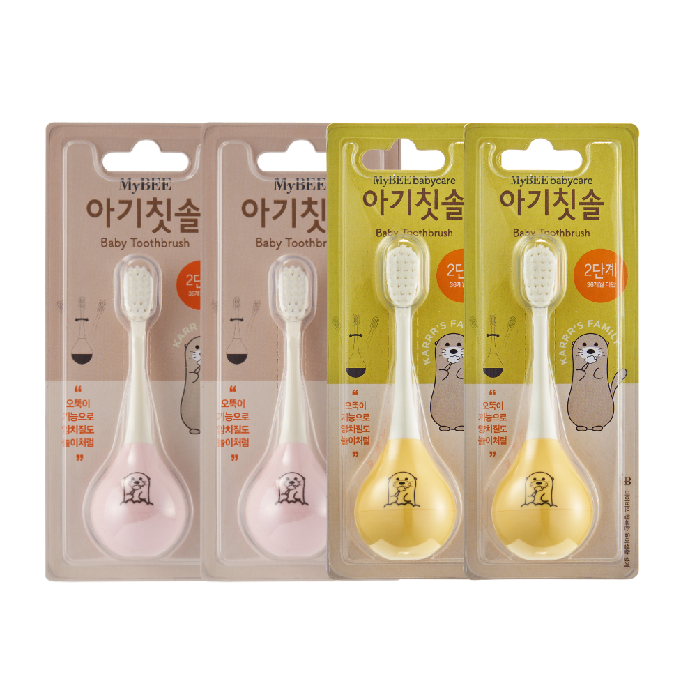 마이비 사탕수수로 만든 아기칫솔 3P 4세트 외 돌아기칫솔 유아치약 키즈치실 이미지 8
