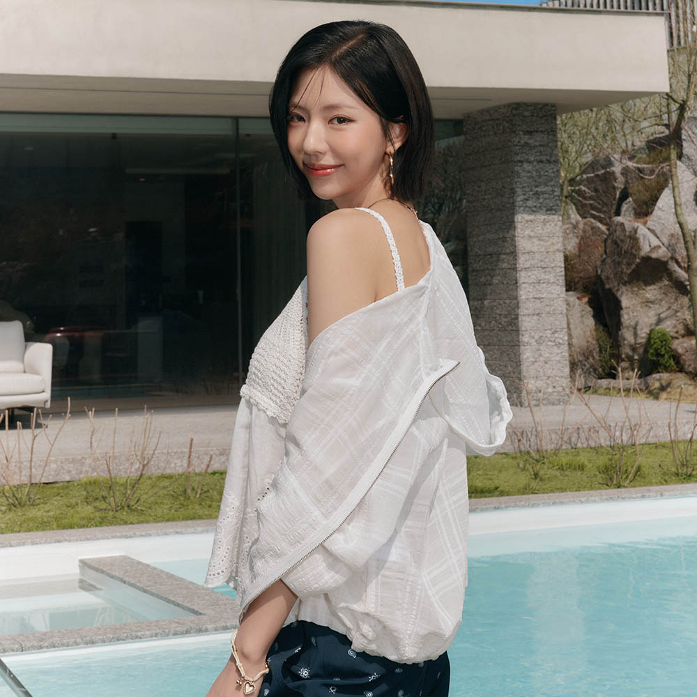 더엣지 26SS 시어서커 후드 점퍼 상품 이미지