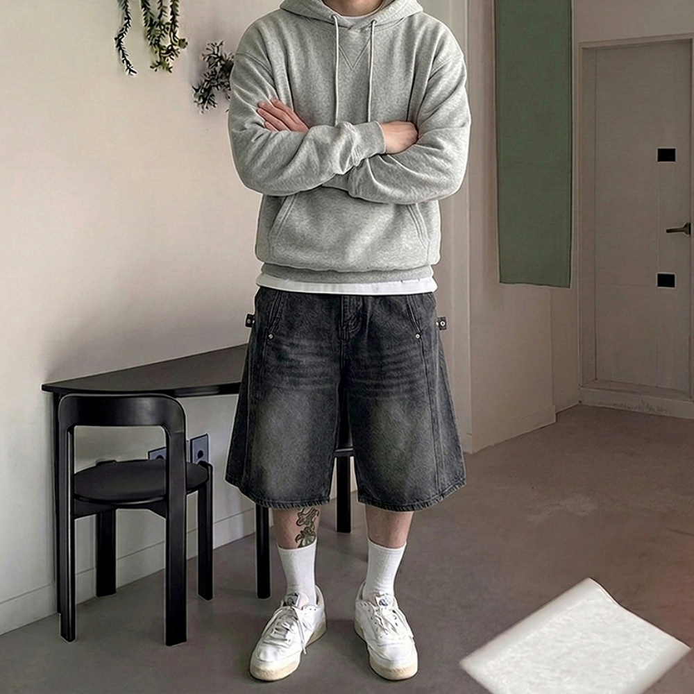 남자청반바지 남성여름청바지 연청바지 흑청바지 이미지 8