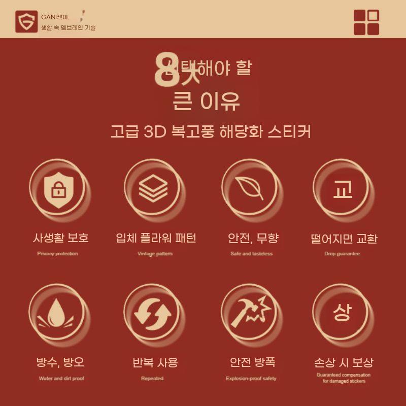 창문 시트지 빈티지 패턴 유리 시트 사생활 보호 필름 엔틱 인테리어 - 상세 이미지 5