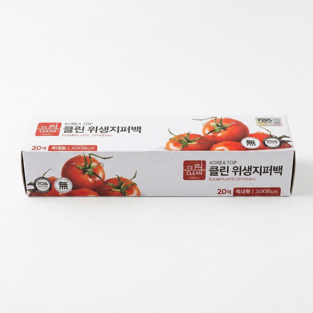 클린 지퍼백 비닐팩 30x35cm, 20매, 1개 - 상세 이미지 2