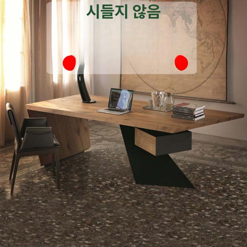 원목 컴퓨터 데스크 사무용 가정용 인더스트리얼 디자인 140x65x75 (5cm) - 상세 이미지 2