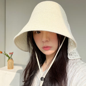 [여름모자] 자외선 차단 와이드 니트 여성 햇빛 가리개 벙거지 물놀이 모... 솔직 후기 | 실사용자 리뷰 분석 - 상품 이미지 4